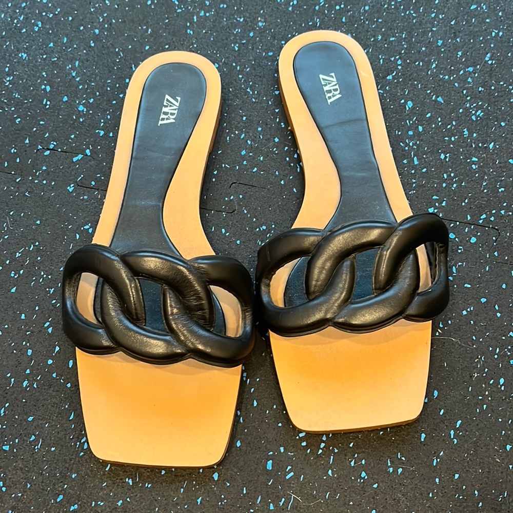 Zara Black Sandals